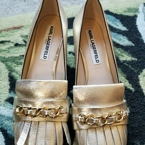 Karl Lagerfeld block heel